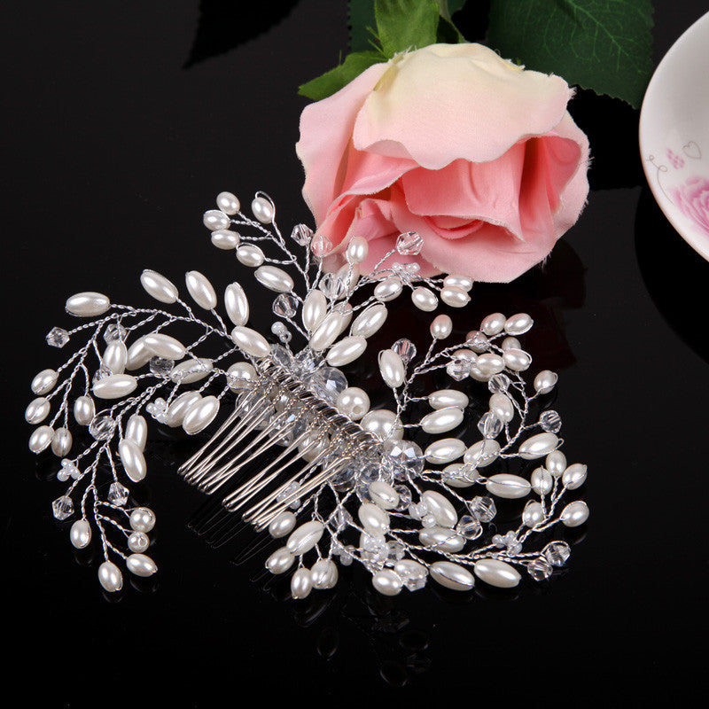 Pearl Bridal Hairpin Comb Jewelry