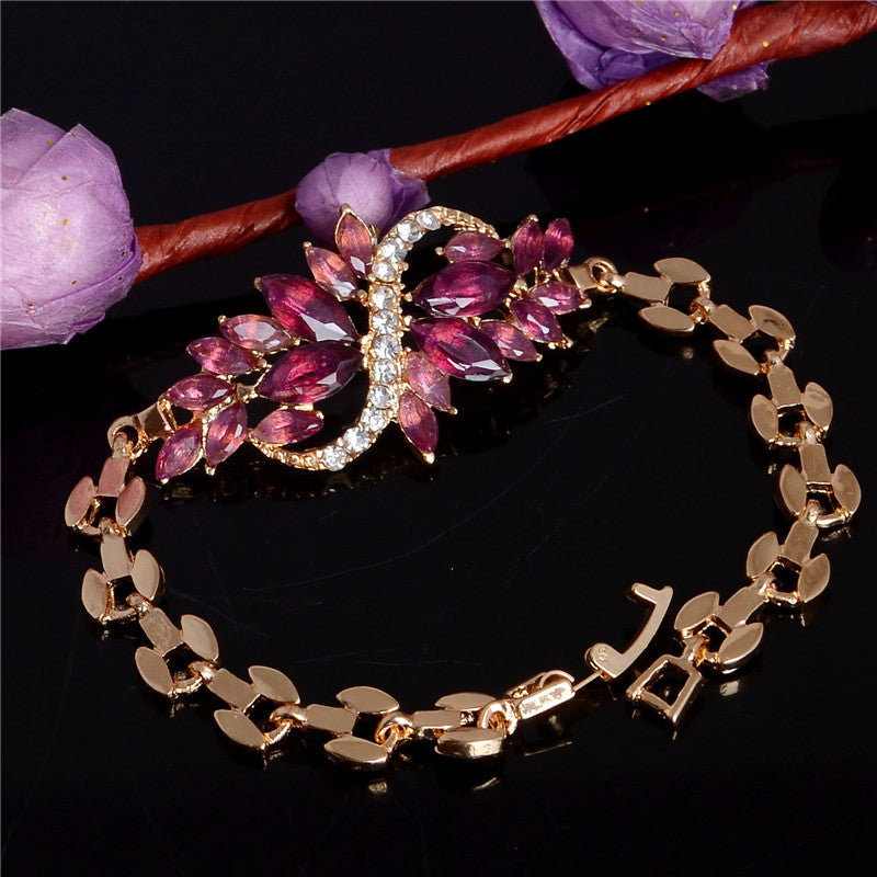 Austrian Crystal Gold Plated 5 Colors Bracelets Jewelry