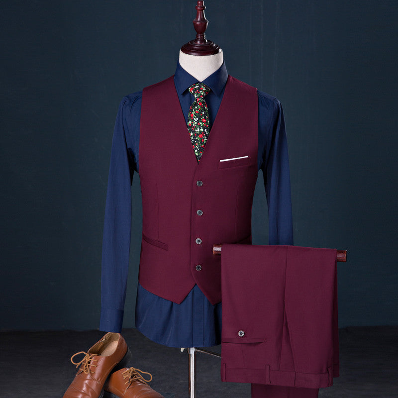 Business Formal/Groom Collection 3 Pcs(Jacket+Vest+Pant) Men's Suits
