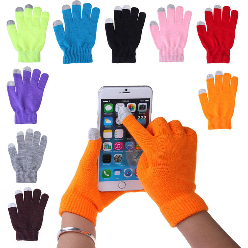 Fashion Touch Screen Colorful & Soft Winter Gloves For Women