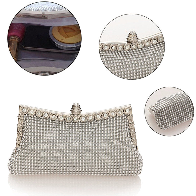 Austrian Diamond  lutch Aluminium Shinestone Party Bag