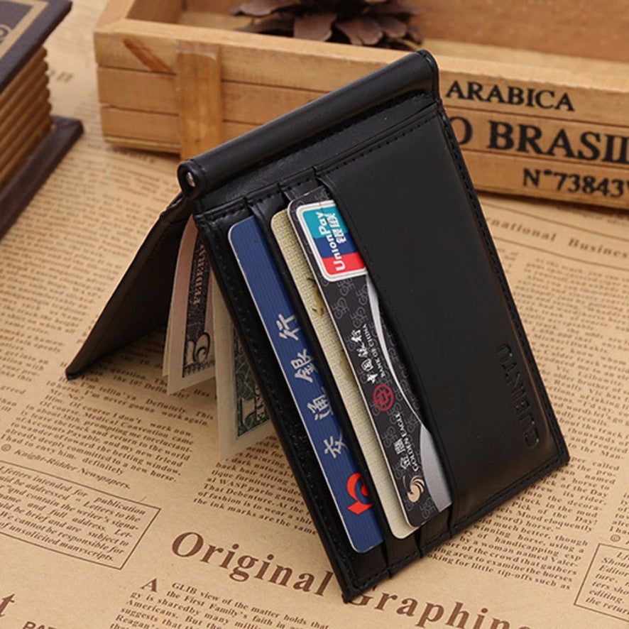 Hot Sale Men's Wallet Solid Thin Money Clip