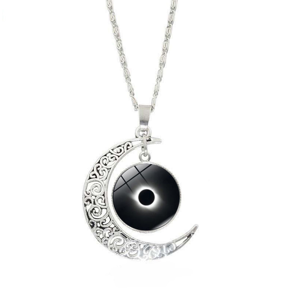 Hot Solar Eclipse Galaxy Astrophile Jewelry Moon Pendants Long Chain Necklaces