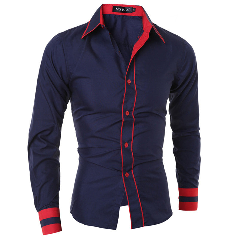 Cuff Striped Masculina Casual Shirt for Men