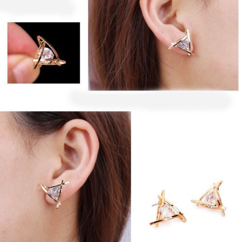 Triangle Crystal Earrings