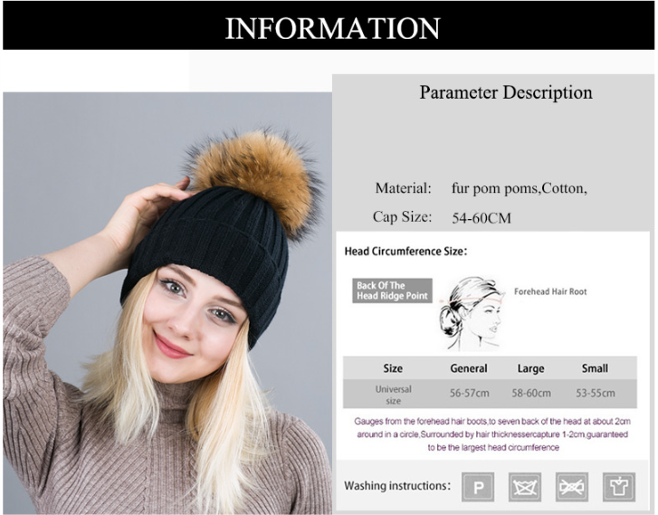 Automan & Winter High Quality Knitted Pom Pom Hats For Women