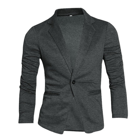 Single Button Closure Casual Blazer for Men