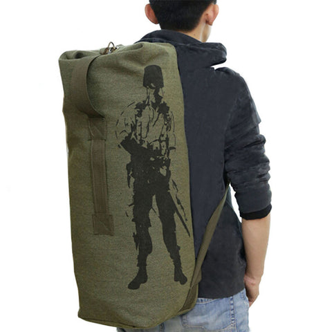 Multifunctional Military Canvas Army Bucket Bag Backpack bmb