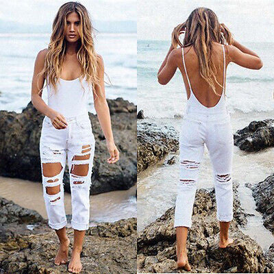 Ripped High Waist Jeans For Women