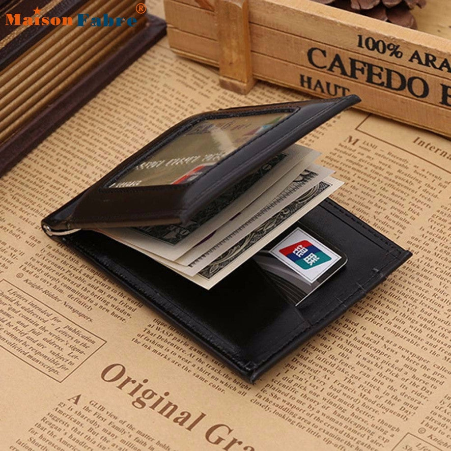 Hot Sale Men's Wallet Solid Thin Money Clip