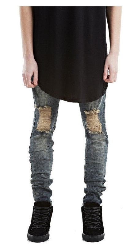 Ripped Jeans for Men Destroyed Denim With Holes