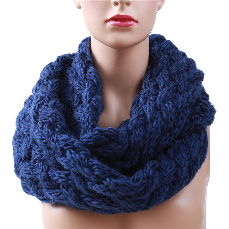 Knitted Warm Neck Circle Winter Scarves for Women