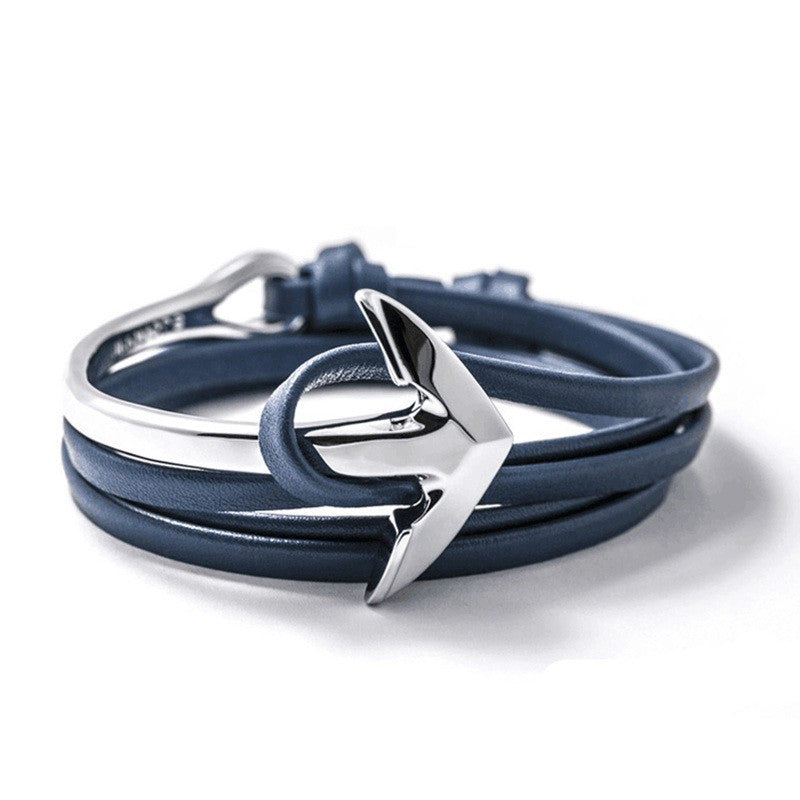 Hot Sale Leather Anchor Bracelets mj-