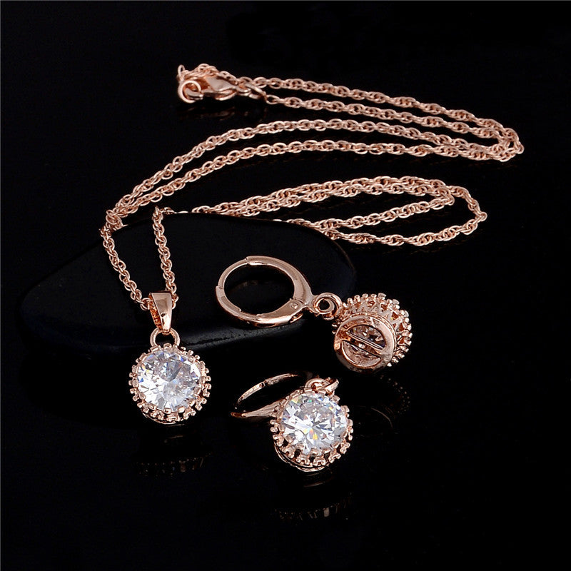 New Gold Plated Stylish Necklaces Earrings Jewelry Sets