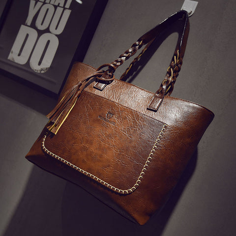 Tassel Designer Vintage Tote Handbags bws