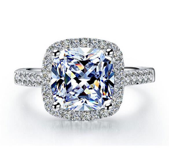 Luxury Fashion Sterling Silver Wedding Engagement Bridal Rings wr-