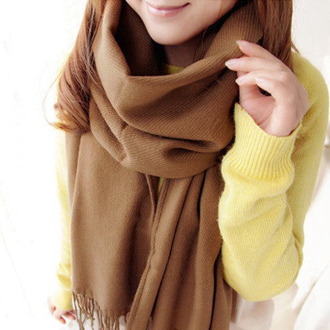 Solid Cashmere Scarves For Women