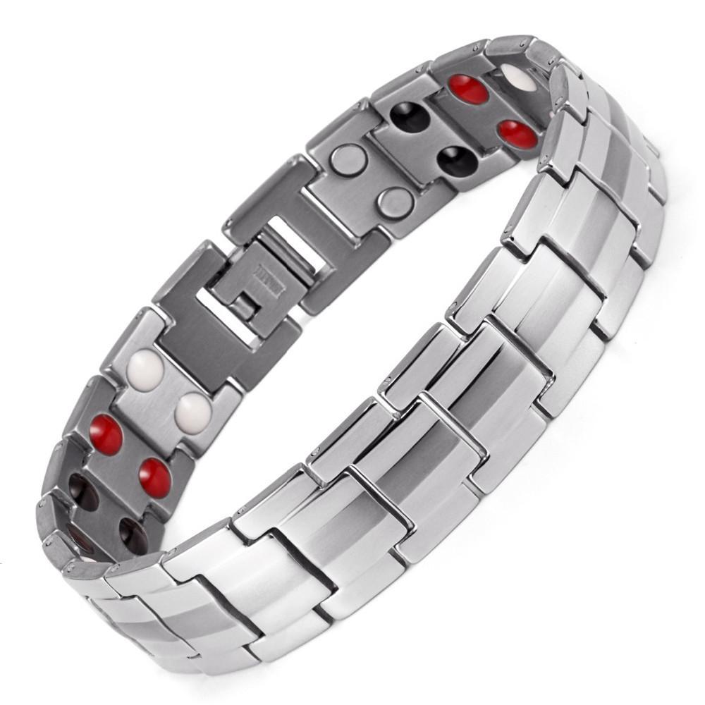 Healing Magnetic Titanium Bio Energy Bracelet For Men