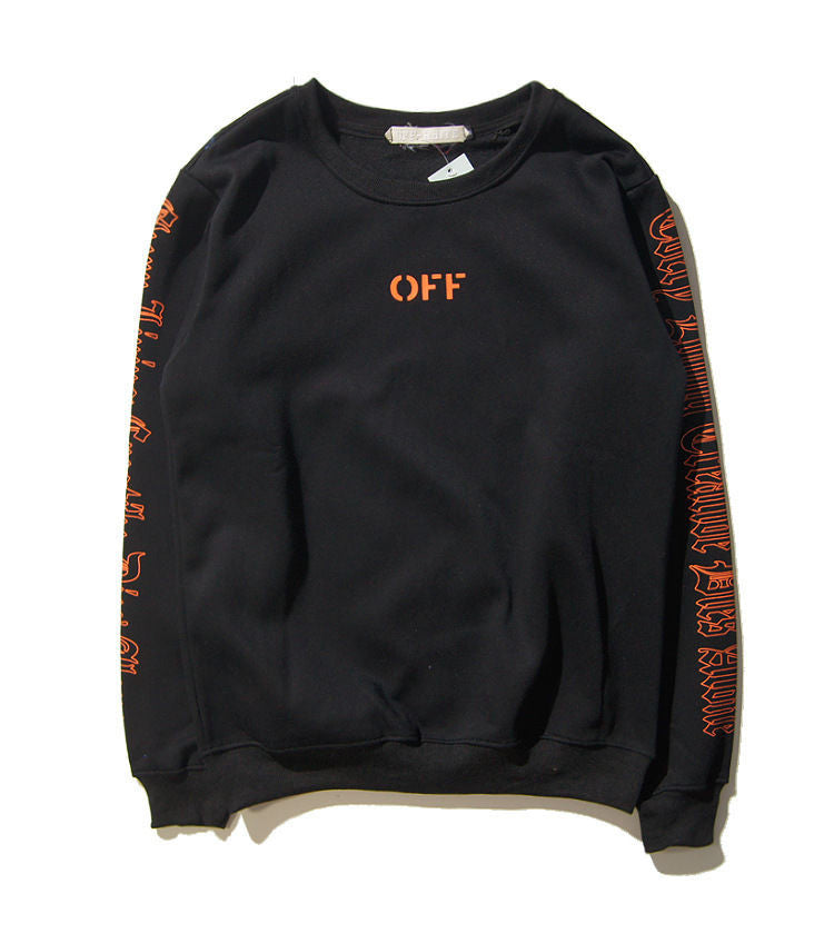 Orange Fashion 'V' Printed Sweatshirts for Men