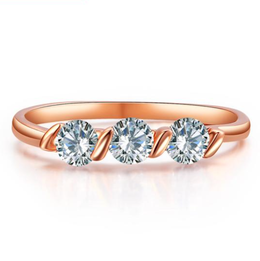 Concise Crystal Gold Plated Ring wr-