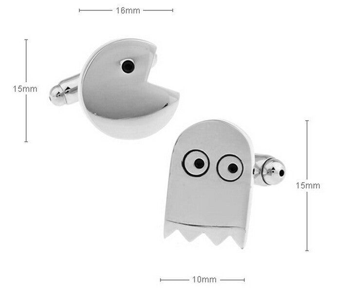 Brass Material Cute Pacman Design Cufflinks For Men