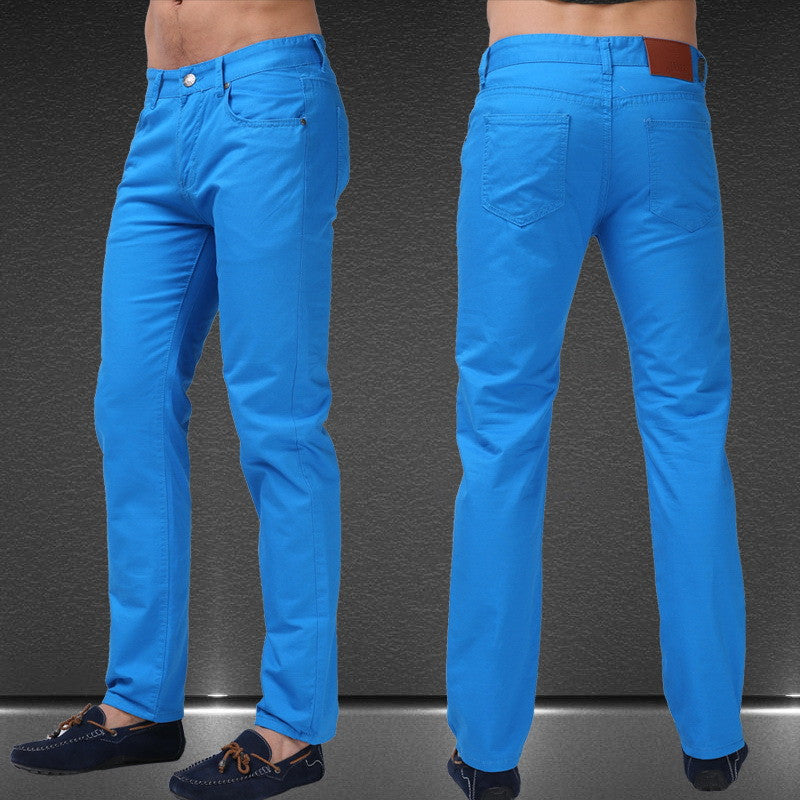 Solid Candy Color Fashion Casual Jeans for Men