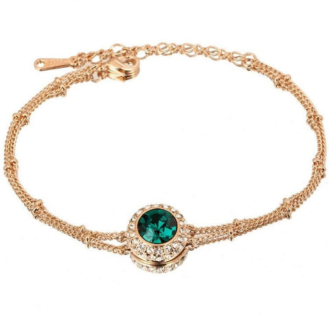 Classic Crystal Rose Gold Plated Bracelets