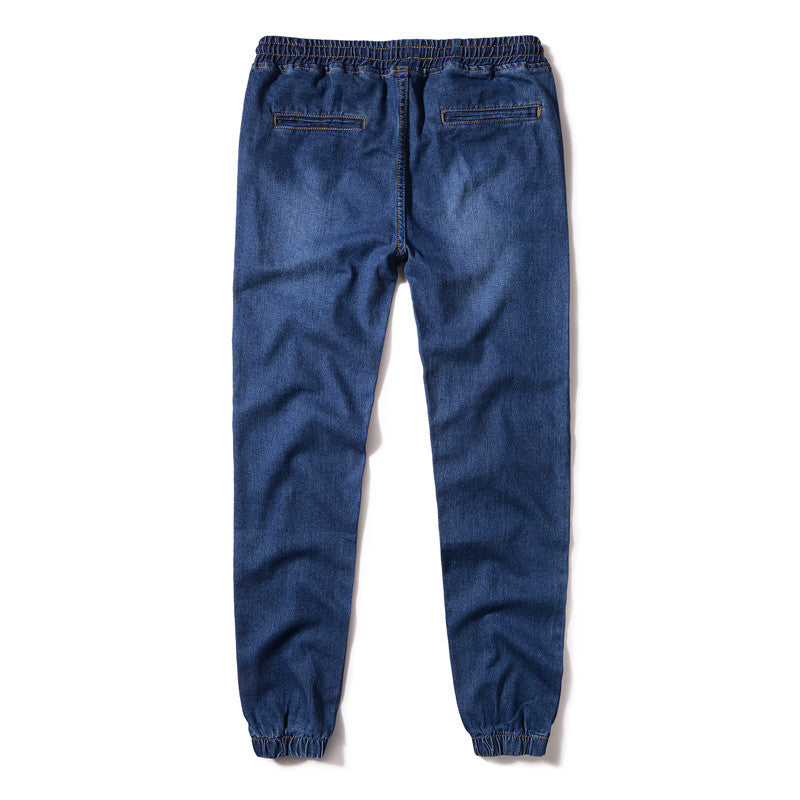 Drawstring Slim Fit Denim Joggers Jeans for Men