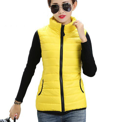 Sleeveless Women Jacket Slim Coat