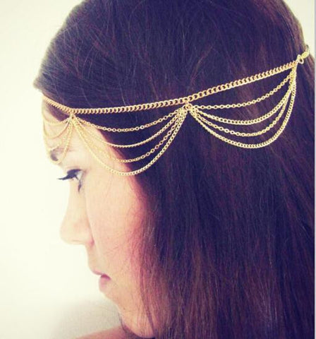 Gold Plated Multi Layer HairChains