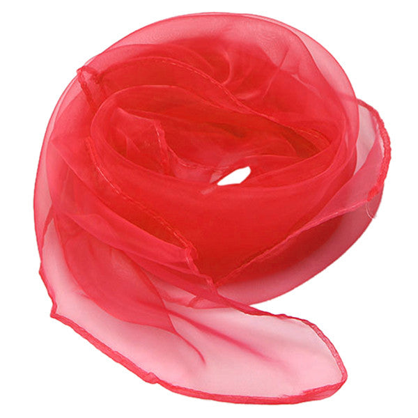 Retro Neck Square Organza Chiffon Scarves 7 Colors