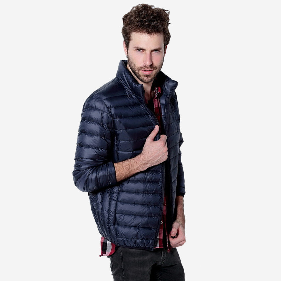 Duck Down Winter Jacket for Men Solid Breathable Outdoors Coats