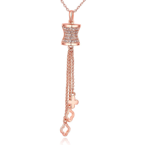 Rose Gold Crystals Necklaces Pendant