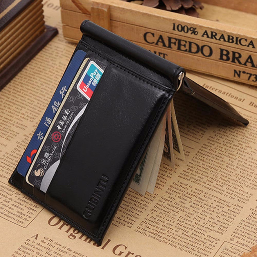 Hot Sale Men's Wallet Solid Thin Money Clip