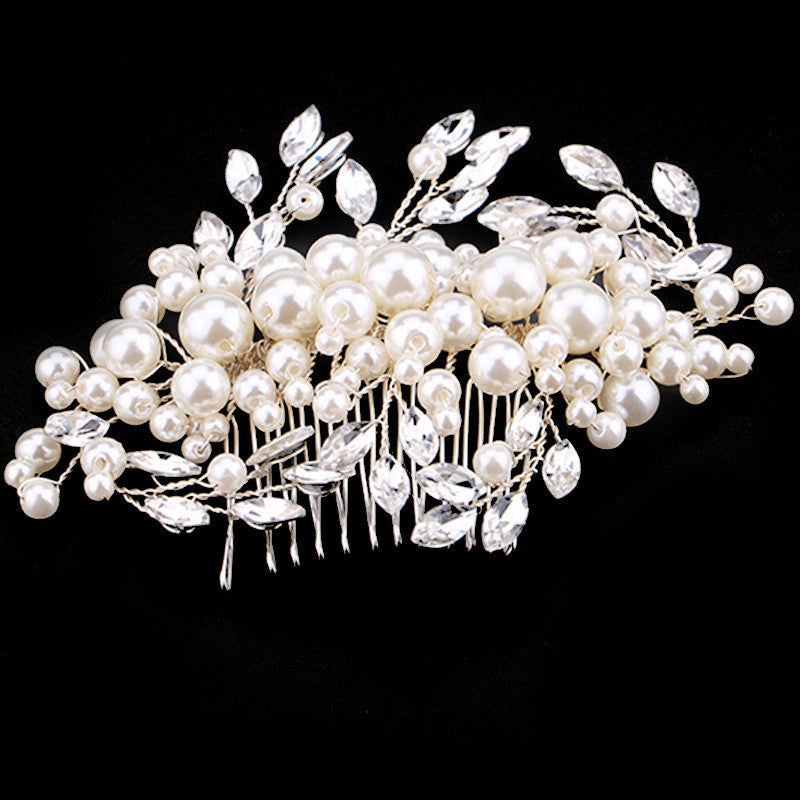 Wedding HairClips Romantic Crystal Pearl Flower