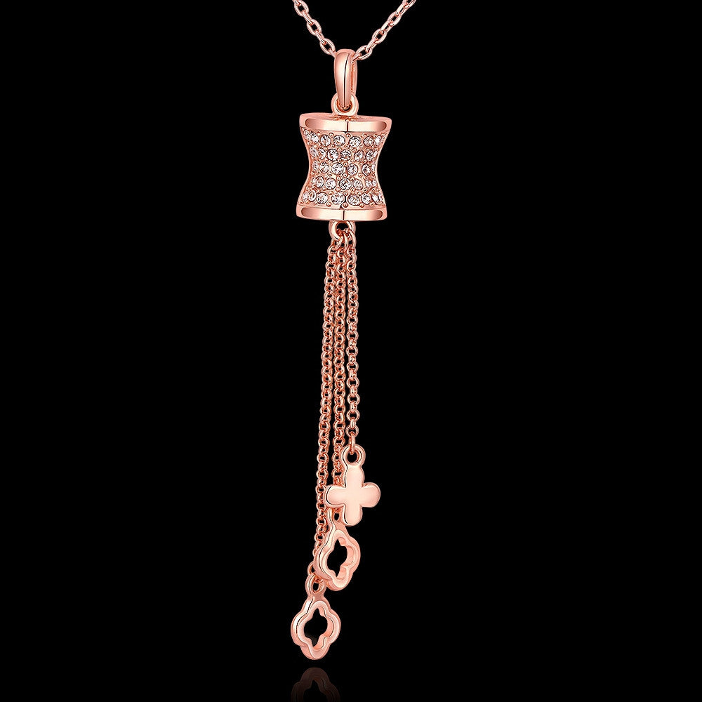 Rose Gold Crystals Necklaces Pendant