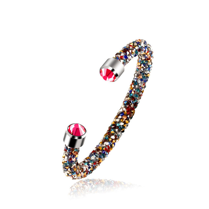 17 Style Classic Luxury Open Top Quality Crystaldust Bracelets Bangles