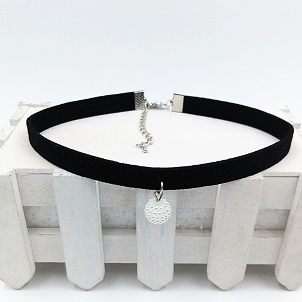 Fashion Black Rope Resin Pendant Choker Necklaces Jewelry