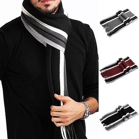 Winter Design Striped Scarves for Men