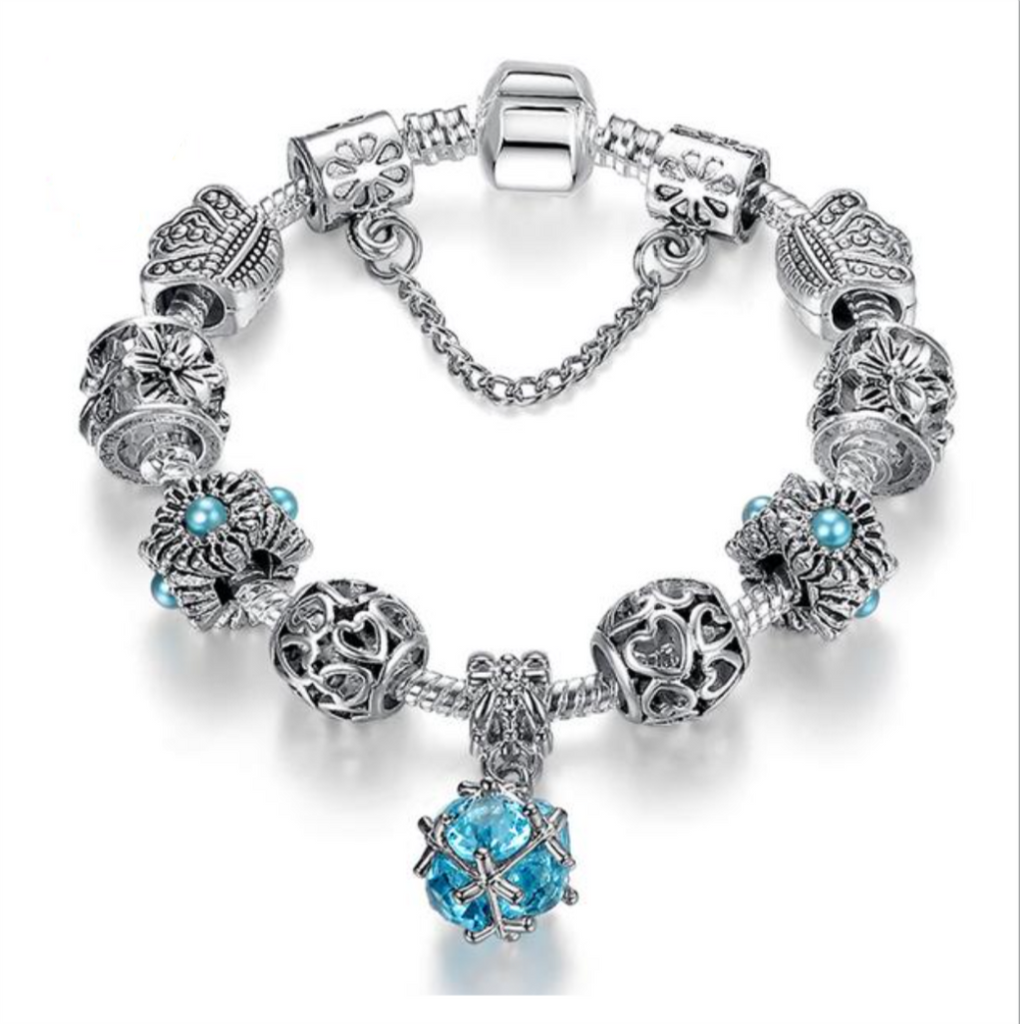 European Fashion Silver Charm Bracelets