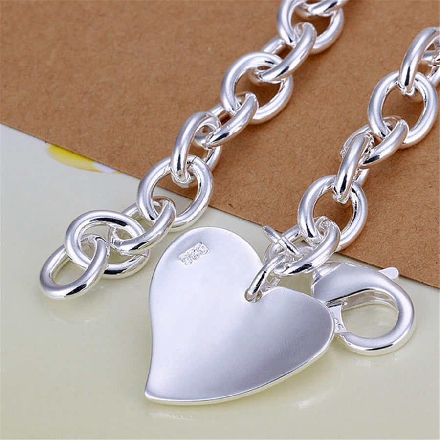 Exquisite Heart Silver Bracelets