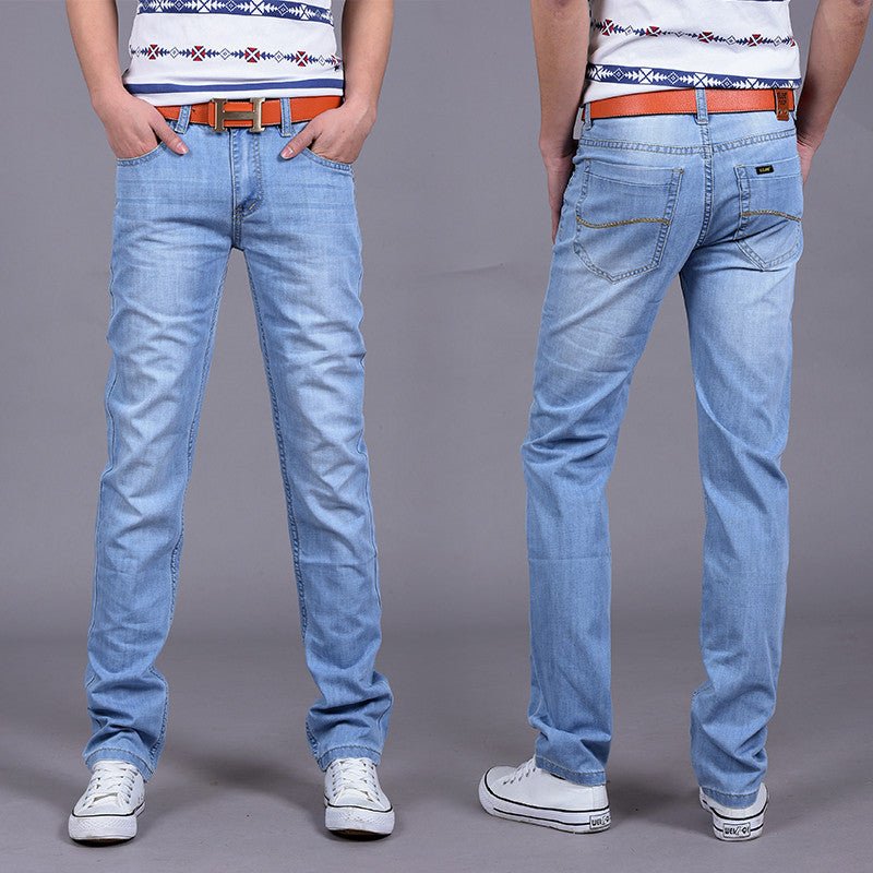 Brand Ultra Light Thin Fashion Jeans for Men