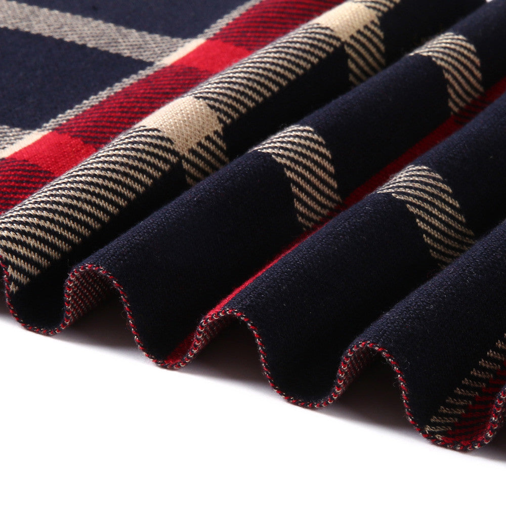 Brand Plaid Wool Warm Luxury Men's Scarves