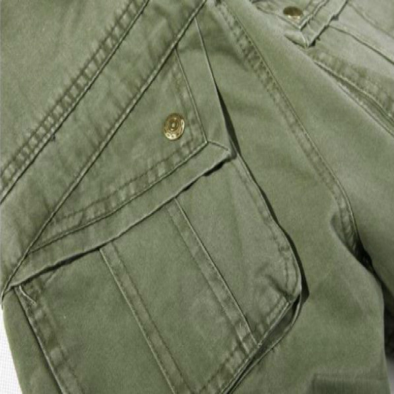 Cargo Army Green Grey Black Big Pockets Decoration Casual Pants for Men