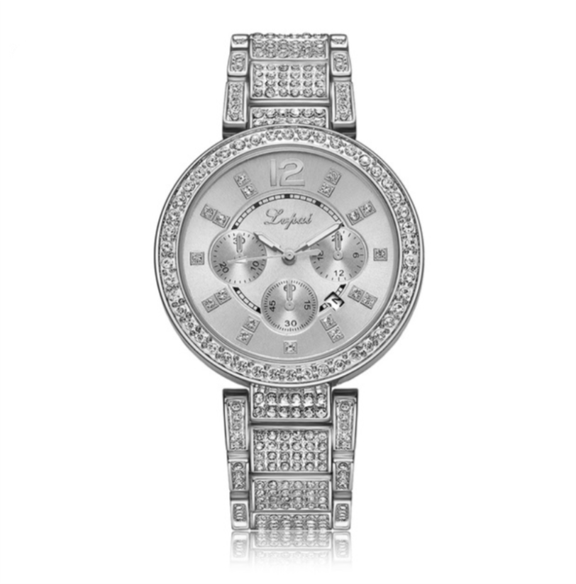 Ceramic Crystal Quartz Silver Luxury Women Dress Watch ww-d ww-b