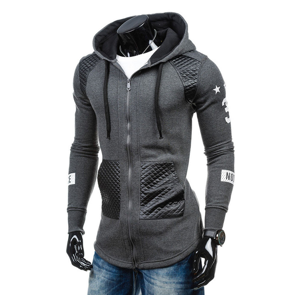 Slim Casual Cotton & Leather Winter Warm Hooded Sweatshirts Winter Jackets