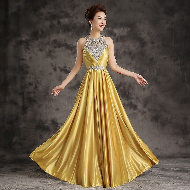 Evening Dress Floor-Length Formal Prom Party Gowns Elegant Long Evening Dresses