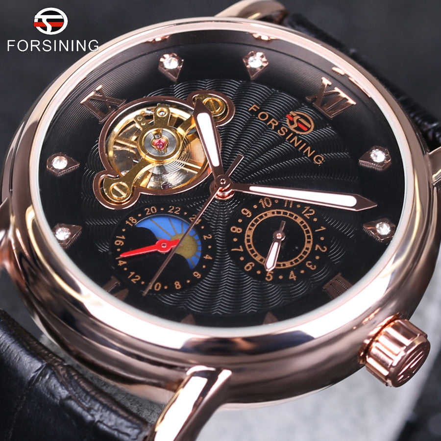 Tourbillon With Diamonds Mechanical Watch For Men wm-m