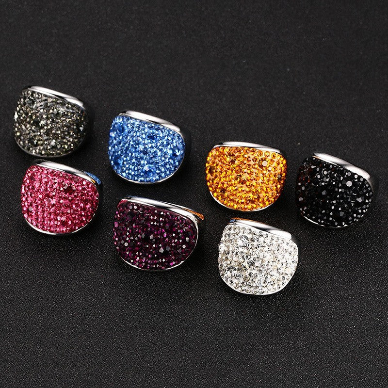 Crystal Multicolor Rings For Women