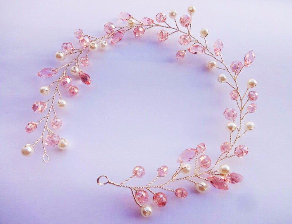 Handmade Crystal Hairband Princess Bridal Headband Jewelry